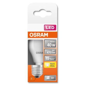 LED žiarovka E27 P45 5W  40W 470lm 2700K Warm 200° Filament OSRAM STAR