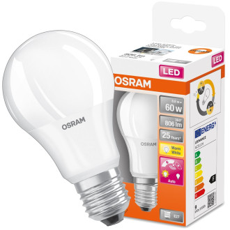 LED žiarovka A60 E27 9W  60W 806lm 2700K Warm 200° OSRAM STAR SENSOR