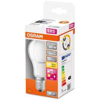 LED žiarovka A60 E27 9W  60W 806lm 2700K Warm 200° OSRAM STAR SENSOR