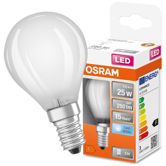 LED žiarovka E14 P45 3W  25W 250lm 4000K Neutral 300° OSRAM STAR Retrofit CLASSIC