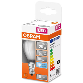 LED žiarovka E14 P45 3W  25W 250lm 4000K Neutral 300° OSRAM STAR Retrofit CLASSIC