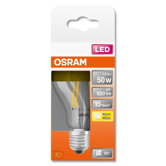 LED žiarovka E27 A60 7W  50W 650lm 2700K Warm OSRAM Mirror Gold