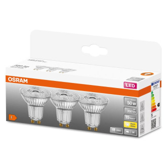 3x GU10 LED žiarovka 4,3W  50W 350lm 2700K Warm 36° OSRAM STAR