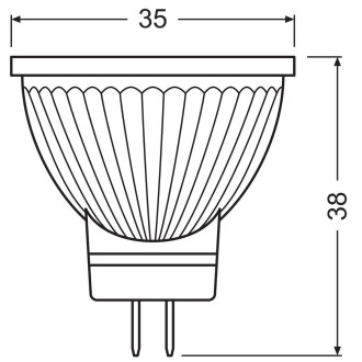 LED GU4 MR11 2,5W  20W 184lm 2700K Warm 36° 12V OSRAM STAR