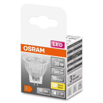 LED GU4 MR11 4,2W  35W 345lm 2700K Warm 36° 12V OSRAM STAR