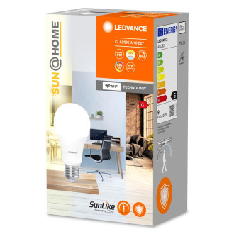 LED žiarovka E27 A40 9W  40W 750lm CCT 200° CRI95 LEDVANCE SMART+ WIFI Stmievateľná SUNATHOME CLASSIC