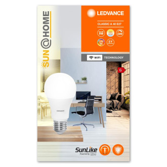 LED žiarovka E27 A40 9W  40W 750lm CCT 200° CRI95 LEDVANCE SMART+ WIFI Stmievateľná SUNATHOME CLASSIC