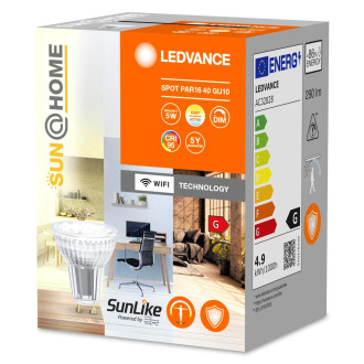 LED žiarovka GU10 PAR16 4,9W  40W 268lm CCT 38° CRI95 LEDVANCE SMART+ WIFI Stmievateľná SUNATHOME CLASSIC