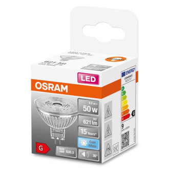 LED žiarovka GU5.3 MR16 8W  50W 621lm 4000K Neutrálna 36° 12V OSRAM STAR