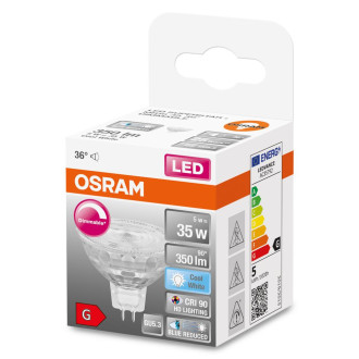 LED žiarovka GU5.3 MR16 5W  35W 350lm 4000lm Neutrálna 36° CRI90 12V OSRAM SUPERSTAR+ Stmievateľná