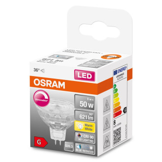 LED žiarovka GU5.3 MR16 8W  50W 670lm 2700K Warm 36° CRI90 12V OSRAM SUPERSTAR+ Stmievateľná