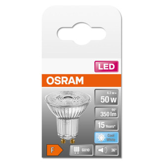 LED žiarovka GU10 4,3W  50W 350lm 4000K Neutrálna 36° OSRAM STAR