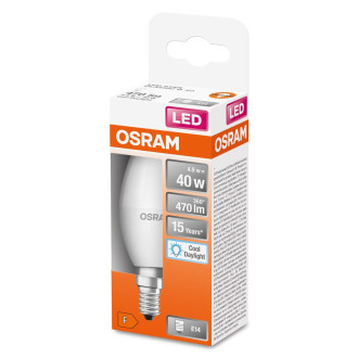 LED žiarovka E14 B35 4,9W  40W 470lm 6500K Cold 200° OSRAM STAR