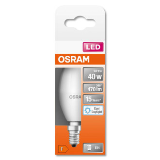 LED žiarovka E14 B35 4,9W  40W 470lm 6500K Cold 200° OSRAM STAR