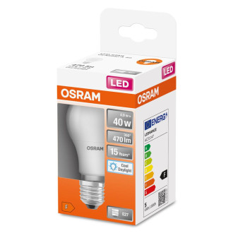 LED žiarovka E27 A60 4,9W  40W 470lm 6500K Cold 200° OSRAM STAR