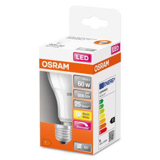 LED žiarovka E27 A60 8,8W  60W 806lm 2700K Warm 220° OSRAM SUPERSTAR Stmievateľná