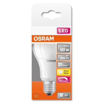 LED žiarovka E27 A60 8,8W  60W 806lm 2700K Warm 220° OSRAM SUPERSTAR Stmievateľná