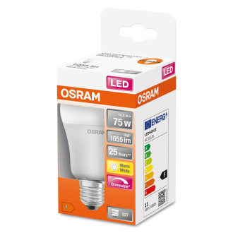 LED žiarovka E27 A60 10,5W  75W 1055lm 2700K Warm 220° OSRAM SUPERSTAR Dimmable