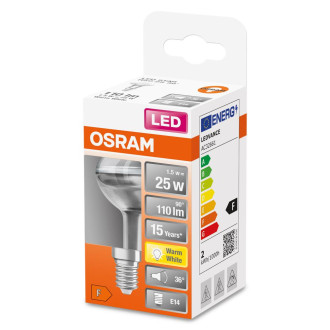 LED žiarovka E14 R50 1,5W  25W 110lm 2700K Warm 36° OSRAM STAR