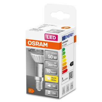 LED žiarovka E14 R50 4,5W  50W 350lm 2700K Warm 36° OSRAM STAR