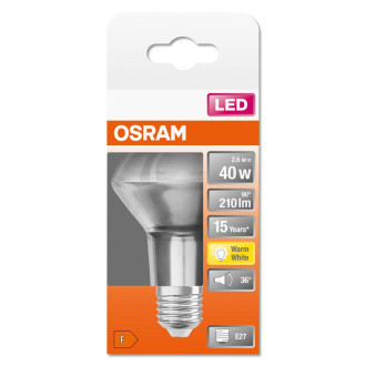 LED žiarovka E27 R63 2,6W  40W 210lm 2700K Warm 36° OSRAM STAR