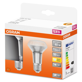 2PAK LED žiarovka E27 R63 2,6W  40W 210lm 2700K Warm 36° OSRAM STAR