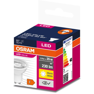 LED žiarovka GU10 2,8W  35W 230lm 2700K Warm 60° OSRAM Value