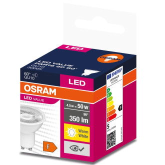 LED žiarovka GU10 4,5W  50W 350lm 3000K Warm 60° OSRAM Value