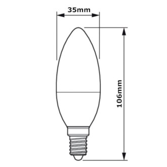 LED žiarovka E14 CANDLE 5W  40W 470lm 6500K Cold PHILIPS