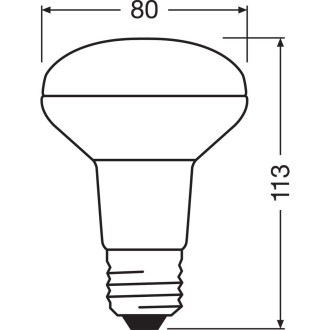 LED žiarovka E27 R80 4,3W  60W 350lm 2700K Warm 36° OSRAM Parathom