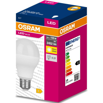 LED žiarovka E27 A60 19W  150W 2452lm 2700K Warm 360° OSRAM Value