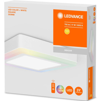 LED panelová stropná lampa COLOR WHITE 17W 700lm 3000K Warm RGB 20cm LEDVANCE