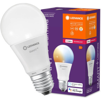 E27 A60 9W 806lm CCT LEDVANCE SMART+ ZigBee stmievateľná LED žiarovka