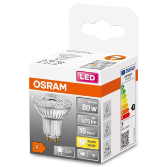 Žiarovka LED GU10 6,9W  80W 575lm 2700K teplá biela 36° OSRAM STAR