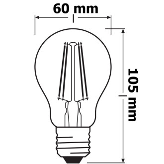 LED žiarovka E27 A60 7,5W  75W 1055lm 2700K Warm 300° CRI90 Stmievateľné vlákno OSRAM SUPER STAR+