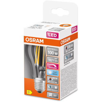 LED žiarovka E27 A60 11W  100W 1521lm 4000K Neutrálne 300° CRI90 Stmievateľné vlákno OSRAM SUPER STAR+