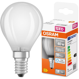 LED žiarovka E14 P45 4W  40W 470lm 6500K Cold 300° Filament OSRAM STAR