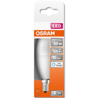 LED žiarovka E14 B35 7W  60W 806lm 6500K Cold 200° OSRAM STAR