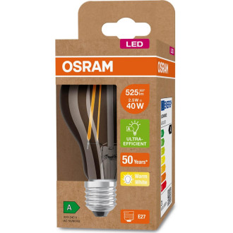 LED žiarovka A60 E27 2,5W  40W 525lm 3000K Warm 360° Filament OSRAM ULTRA EFFICIENT