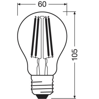 LED žiarovka A60 E27 2,5W  40W 525lm 3000K Warm 360° Filament OSRAM ULTRA EFFICIENT