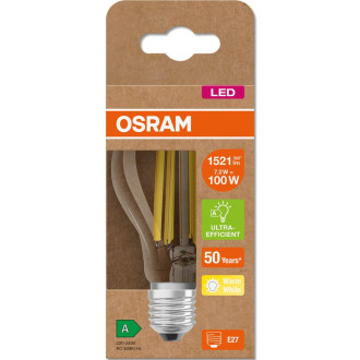 LED žiarovka A60 E27 7,2W  100W 1521lm 3000K Warm 360° Filament OSRAM ULTRA EFFICIENT