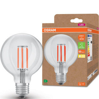 LED žiarovka E27 CL G95 4W  60W 840lm 3000K Warm 360° Filament OSRAM ULTRA EFFICIENT