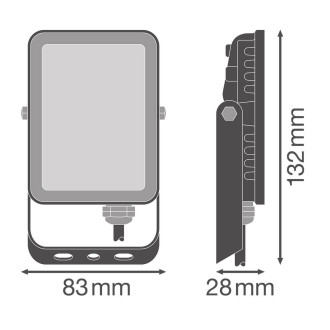 LED reflektor 10W 6500K 900lm IP65 čierny LEDVANCE ESSENTIAL