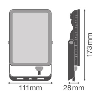 LED reflektor 20W 6500K 1800lm IP65 čierny LEDVANCE ESSENTIAL