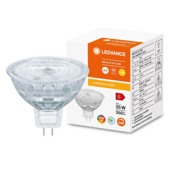 LED žiarovka MR16 5W  35W 350lm 2700K Warm 36° CRI90 12V Stmievateľná LEDVANCE Superior