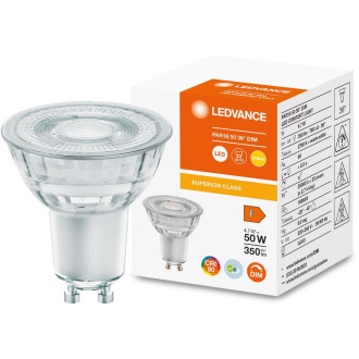 LED žiarovka GU10 4,7W  50W 350lm 2700K Warm 36° CRI90 Stmievateľné sklo LEDVANCE Superior