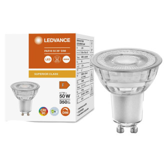 LED GU10 4,7W  50W 350 lm 4000 lm Neutrálne 36° CRI90 Stmievateľné sklo LEDVANCE Superior