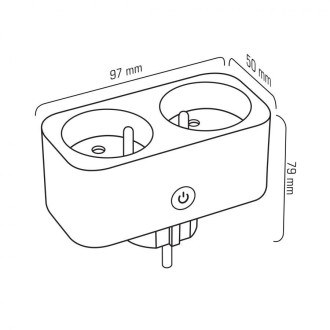 Dvojitá zásuvka TUYA SMART WIFI