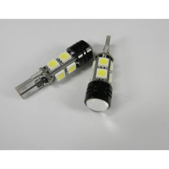 LED auto žiarovka 8 SMD5050 + HP LED,  T10