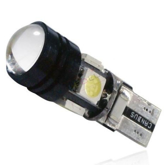 LED auto žiarovka 4 SMD5050 + HP LED,  T10